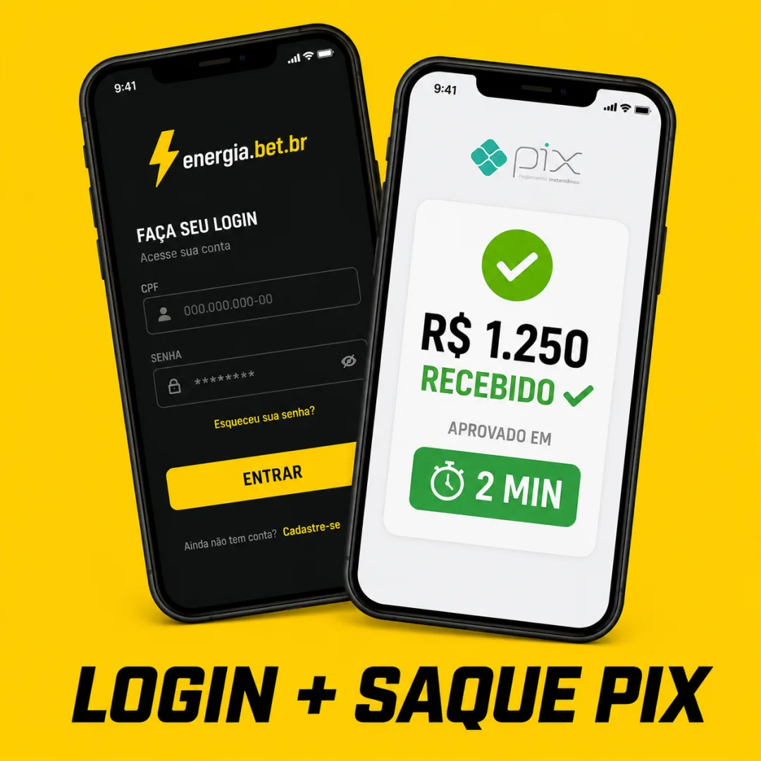 Tela de cadastro da Energia Bet com formulário de CPF, nome e e-mail